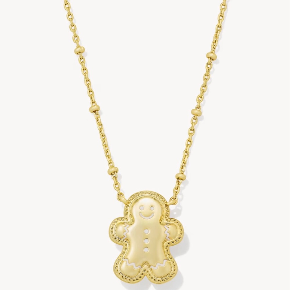 NWT Kendra Scott Gingerbread Gold Short Pendant Necklace - Picture 4 of 16